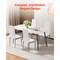 Metal Dining Chairs with Cushioned Seat, PVC Leather and Ergonomic Design